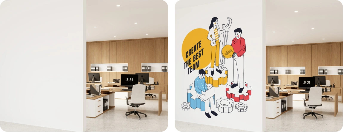 Creative Workspace Feature Wall | Plaster